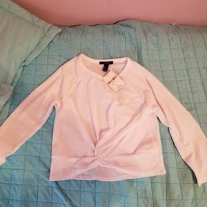 3 quarter length white shirt